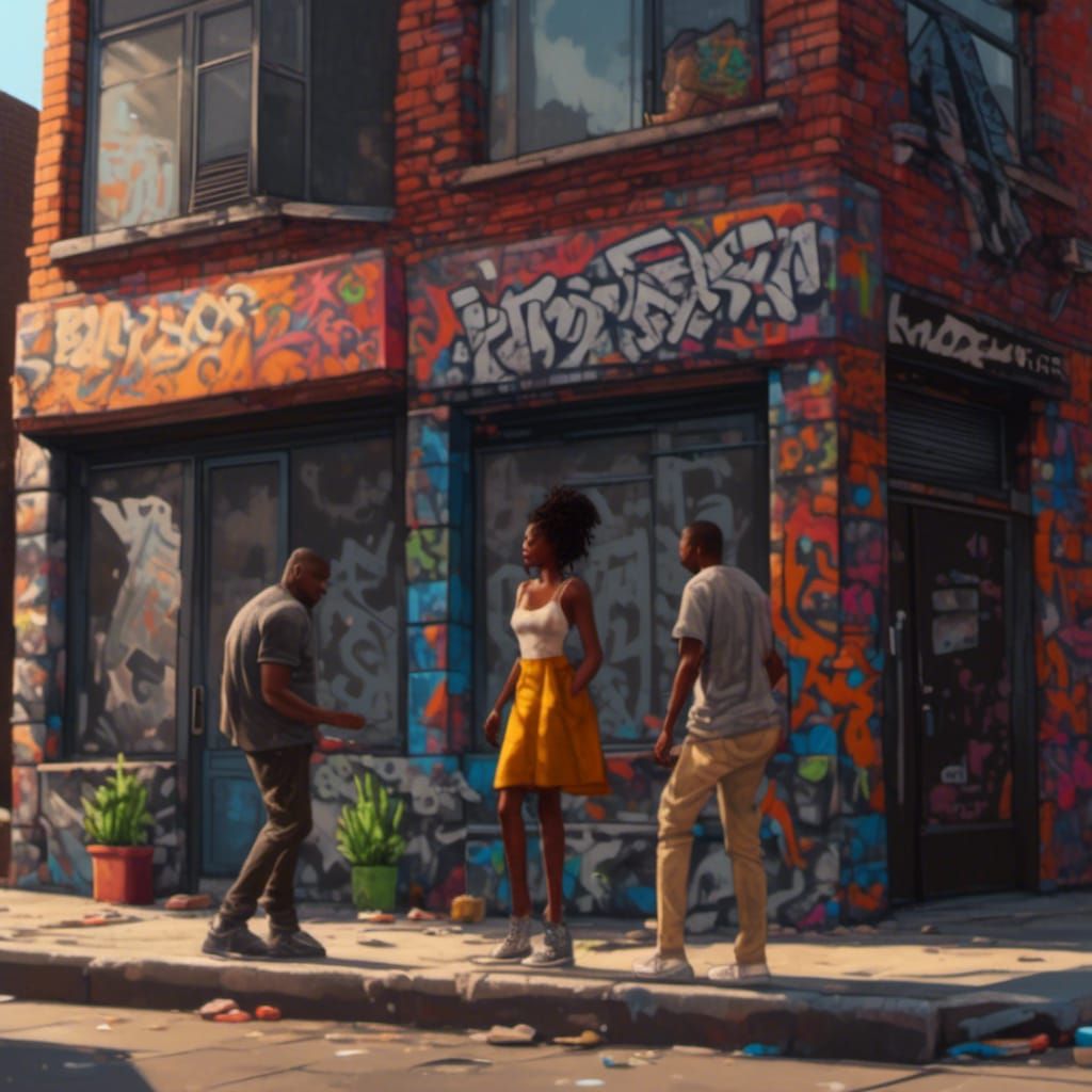 Black Woman Talks to Man: 3D Game Cinematic