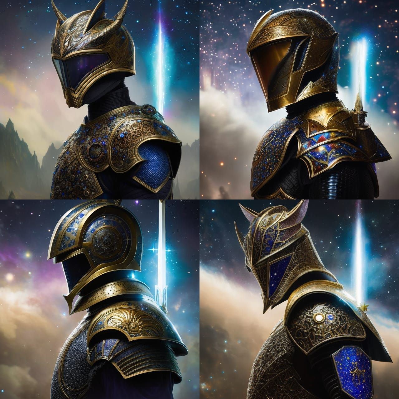 Ethereal Knight in Astral Armor Concept Art