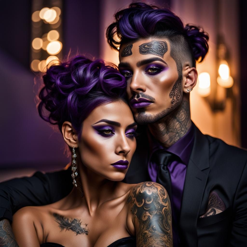 Sensual Portrait of a Tattooed Woman