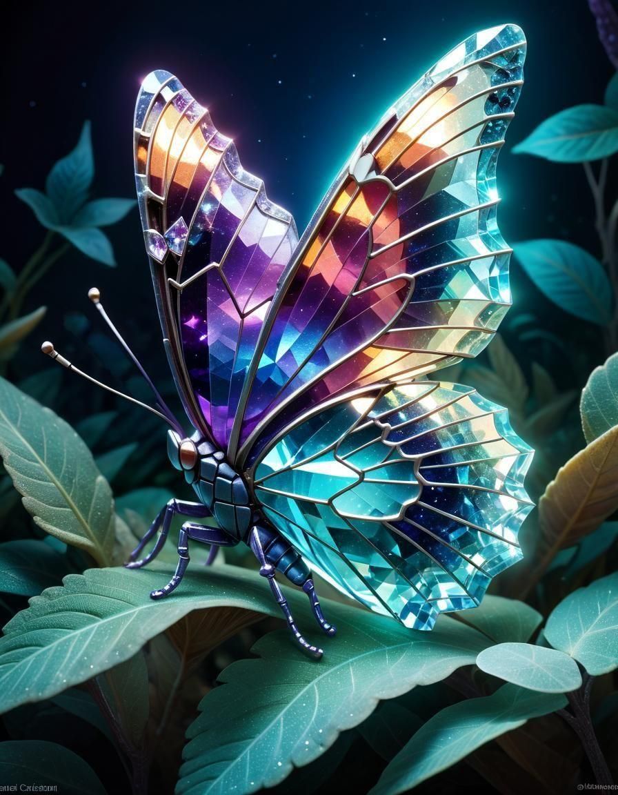Crystalline Butterfly: An Ethereal Vision