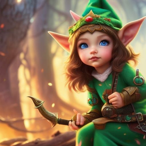 Adorable Elf Concept Art in 8K Resolution