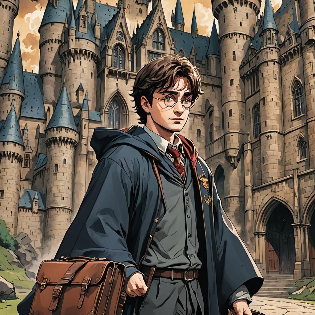 Harry Potter at Hogwarts: Anime Style