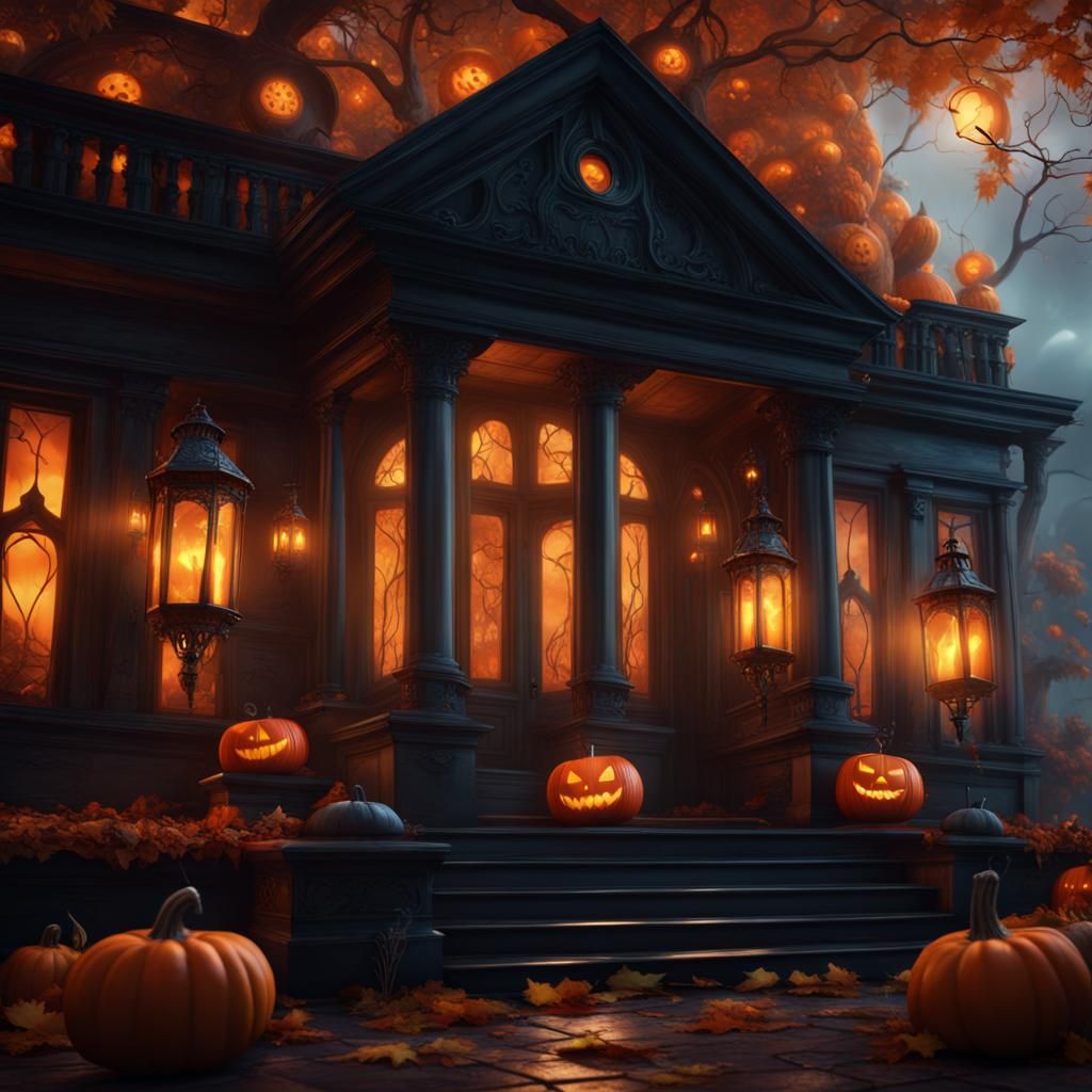 Spooky Mansion in Glass Dome: Fantasy Concept Art