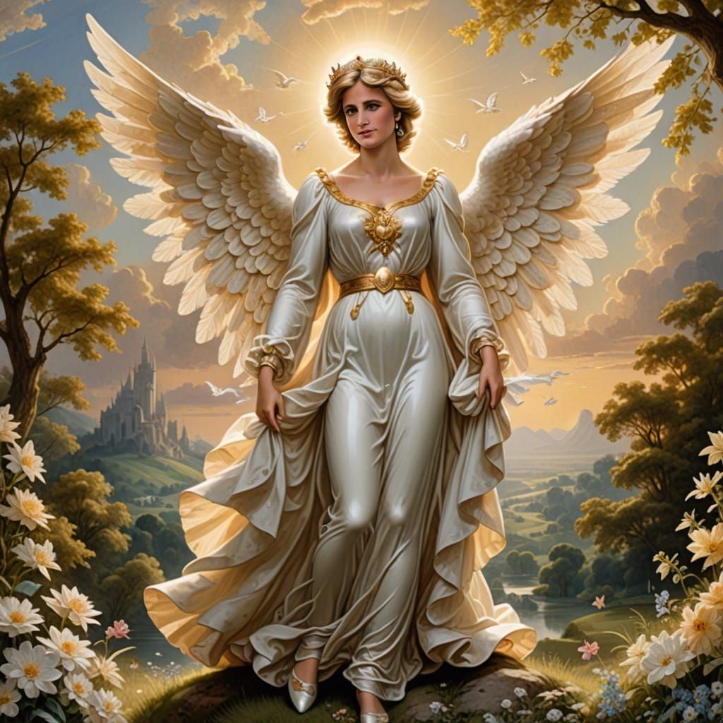 Princess Diana as Angel in Heaven
