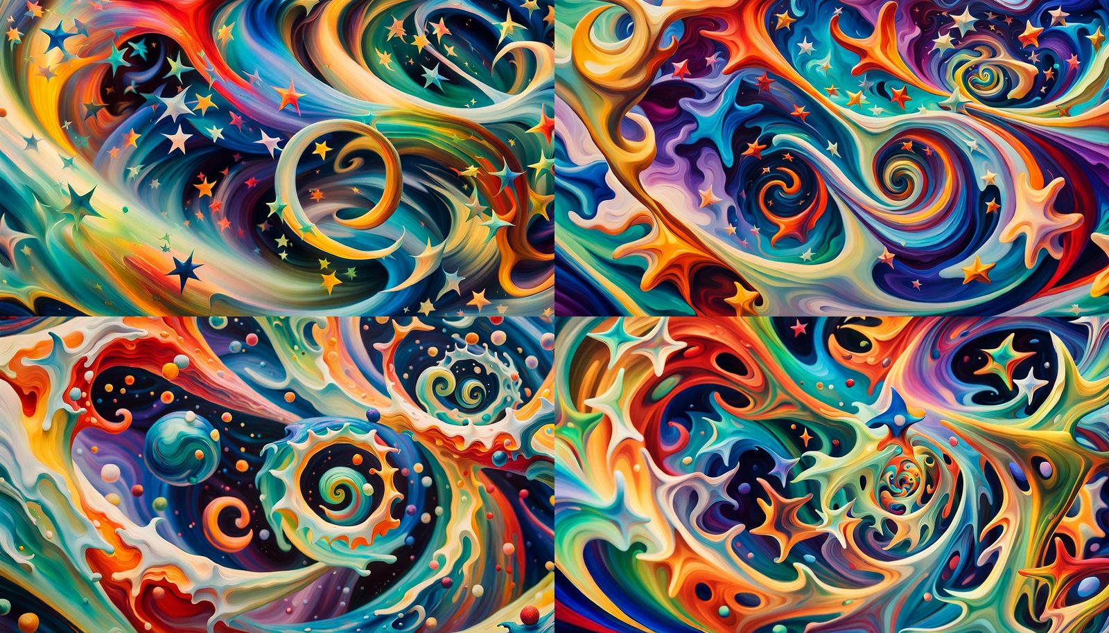 Cosmic Star Formation in Abstract Expressionist Style