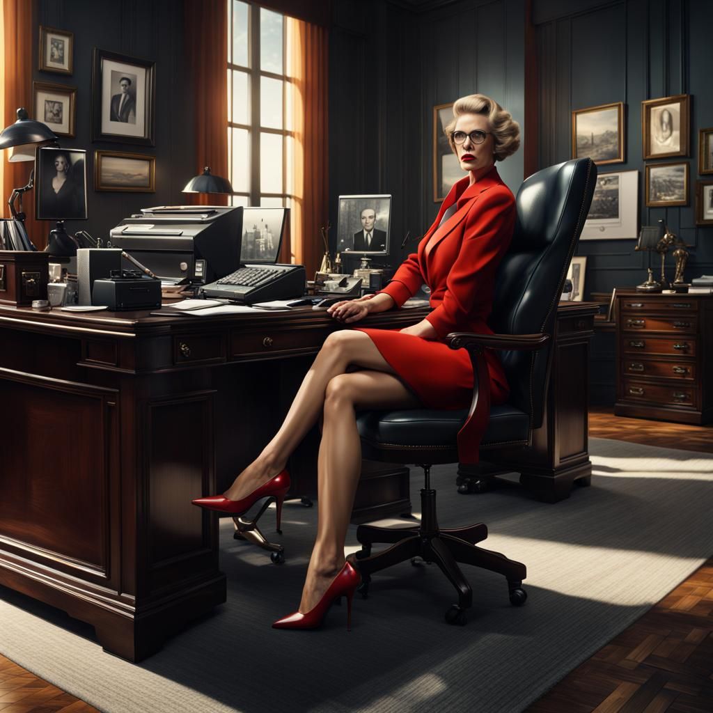 Executive Secretary in Helmut Newton Style