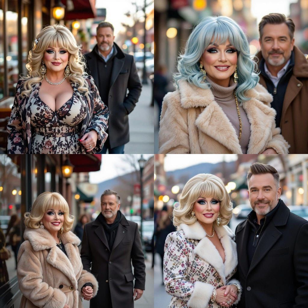 Chubby Drag Queen in Modest Fashion Ready for a Date