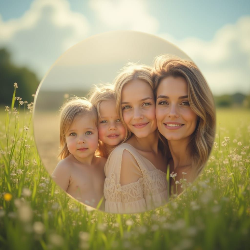 Surreal Portrait of Life's Journey in Warm, Natural Light