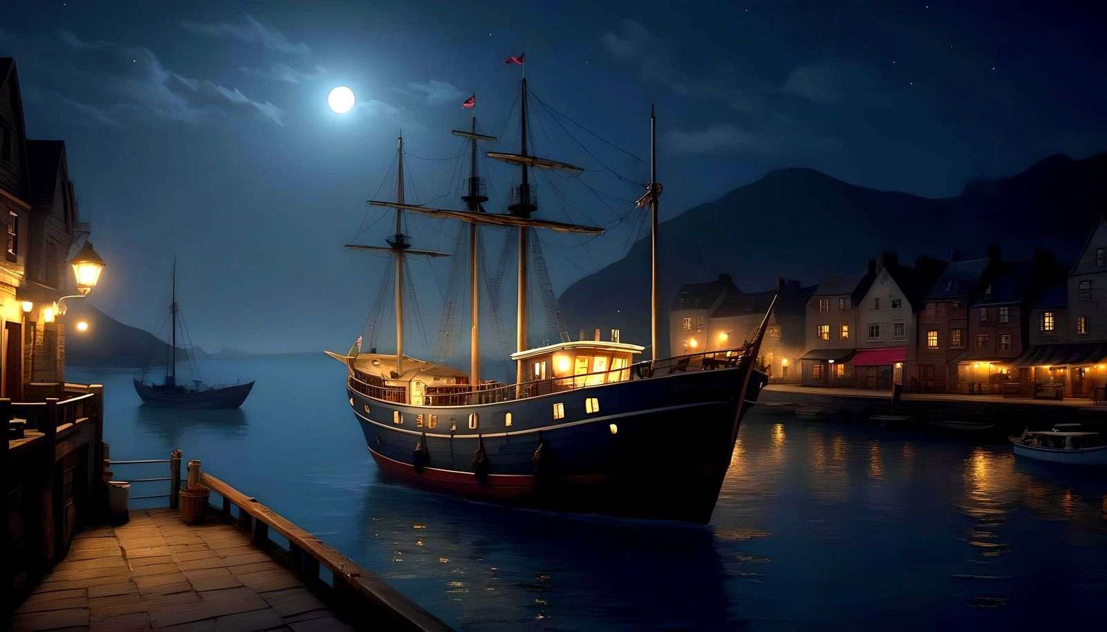 AI Generated Ship at Sea