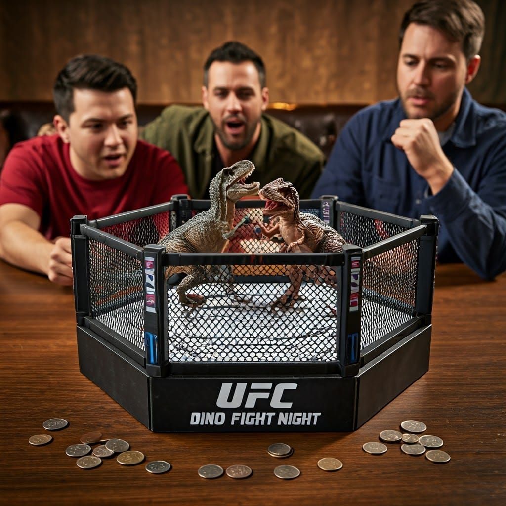 Dino Fight Night at the UFC Miniature Arena