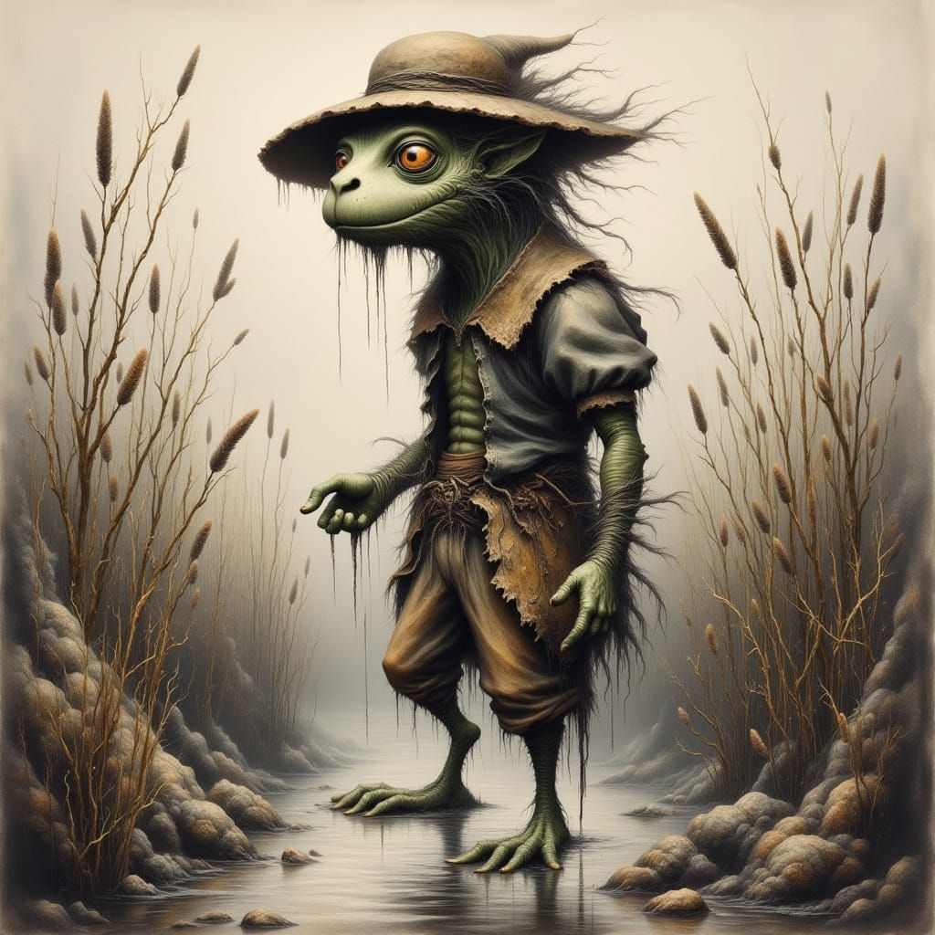 Puddleglum, the marshwiggle from C.S. Lewis' The Silver Chai...