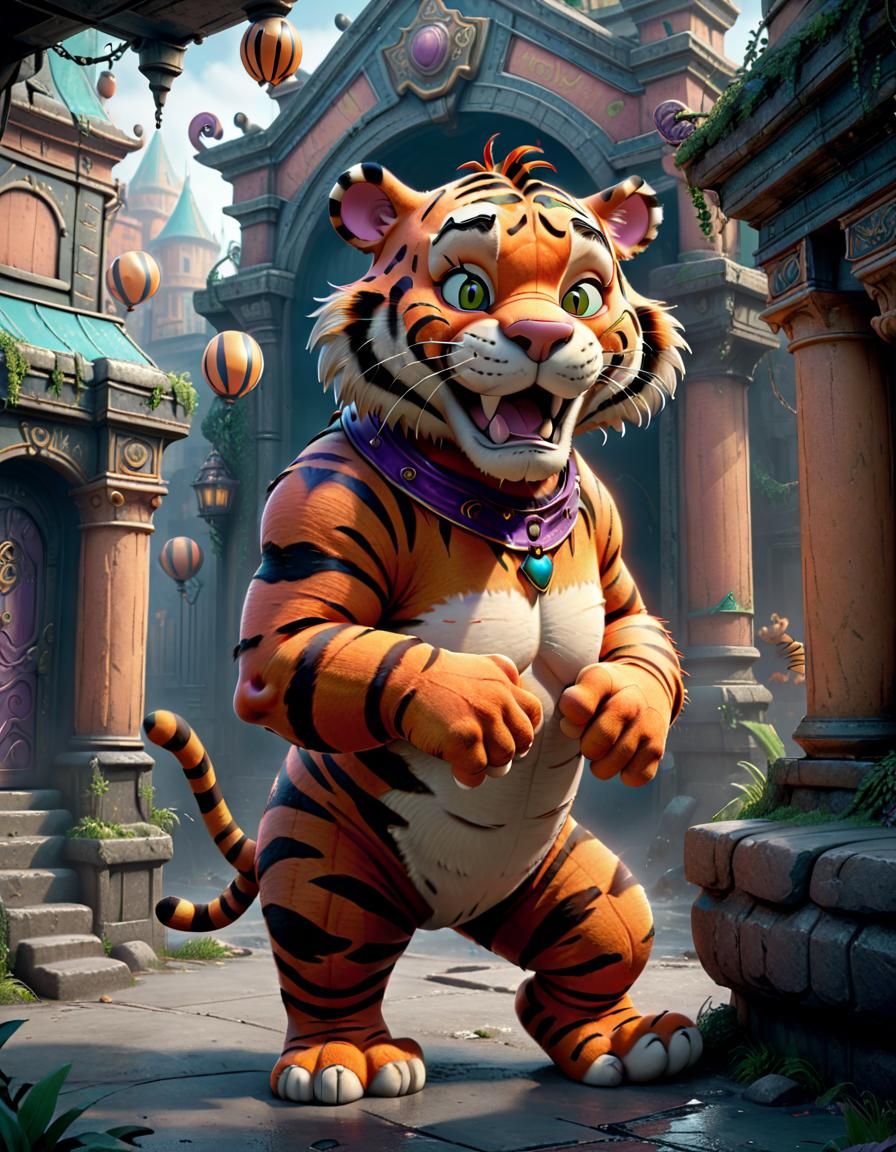 Tigger the Bouncer: Detailed Matte Painting
