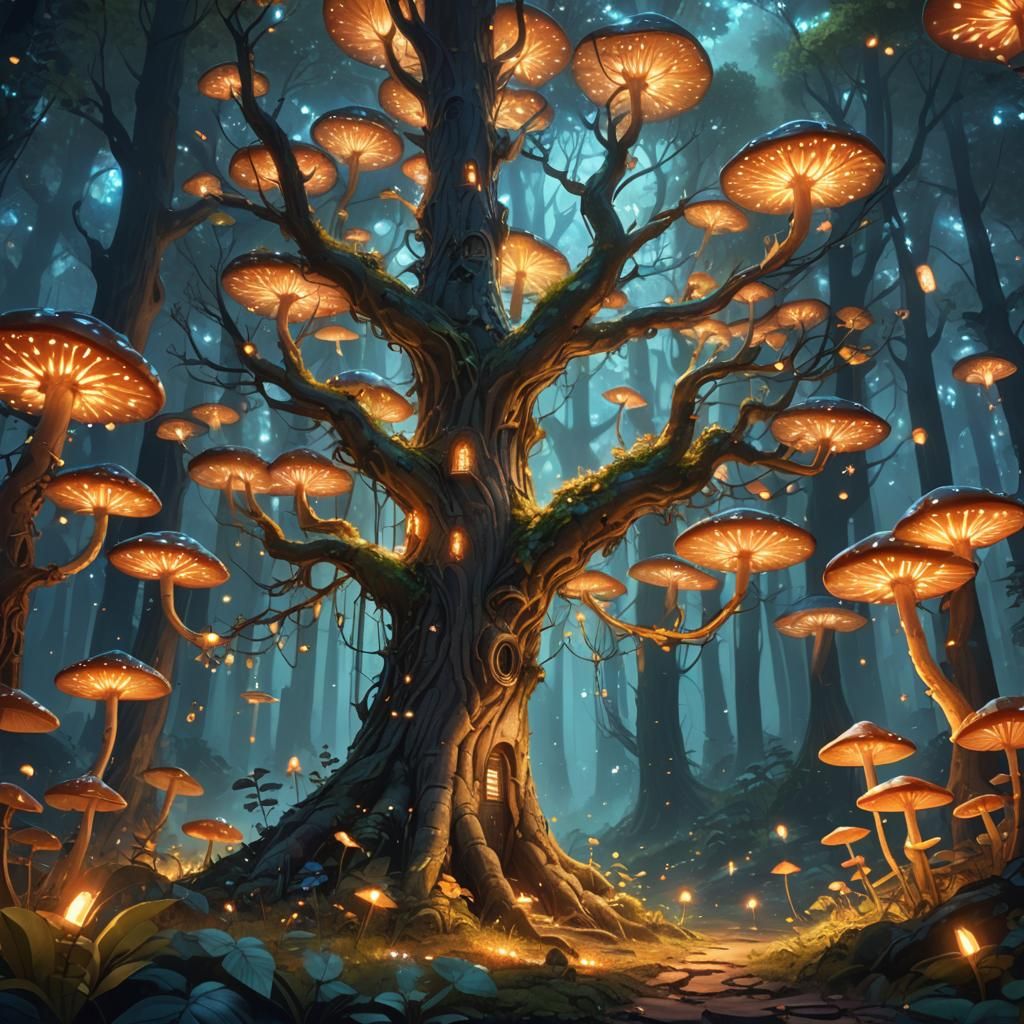Magical Forest: Mythical Tree in Fantasy Art