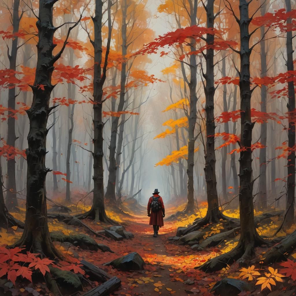 Mystical Forest Walk Concept Art