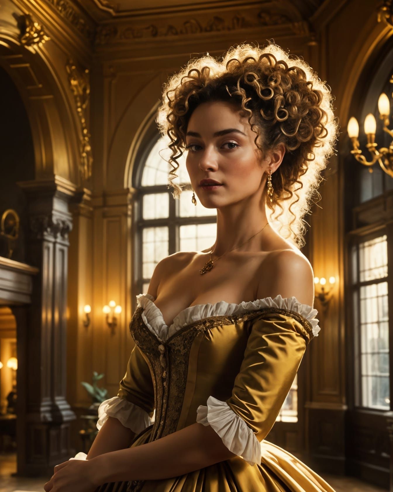 Vivacious Courtesan in Victorian Era Paradise