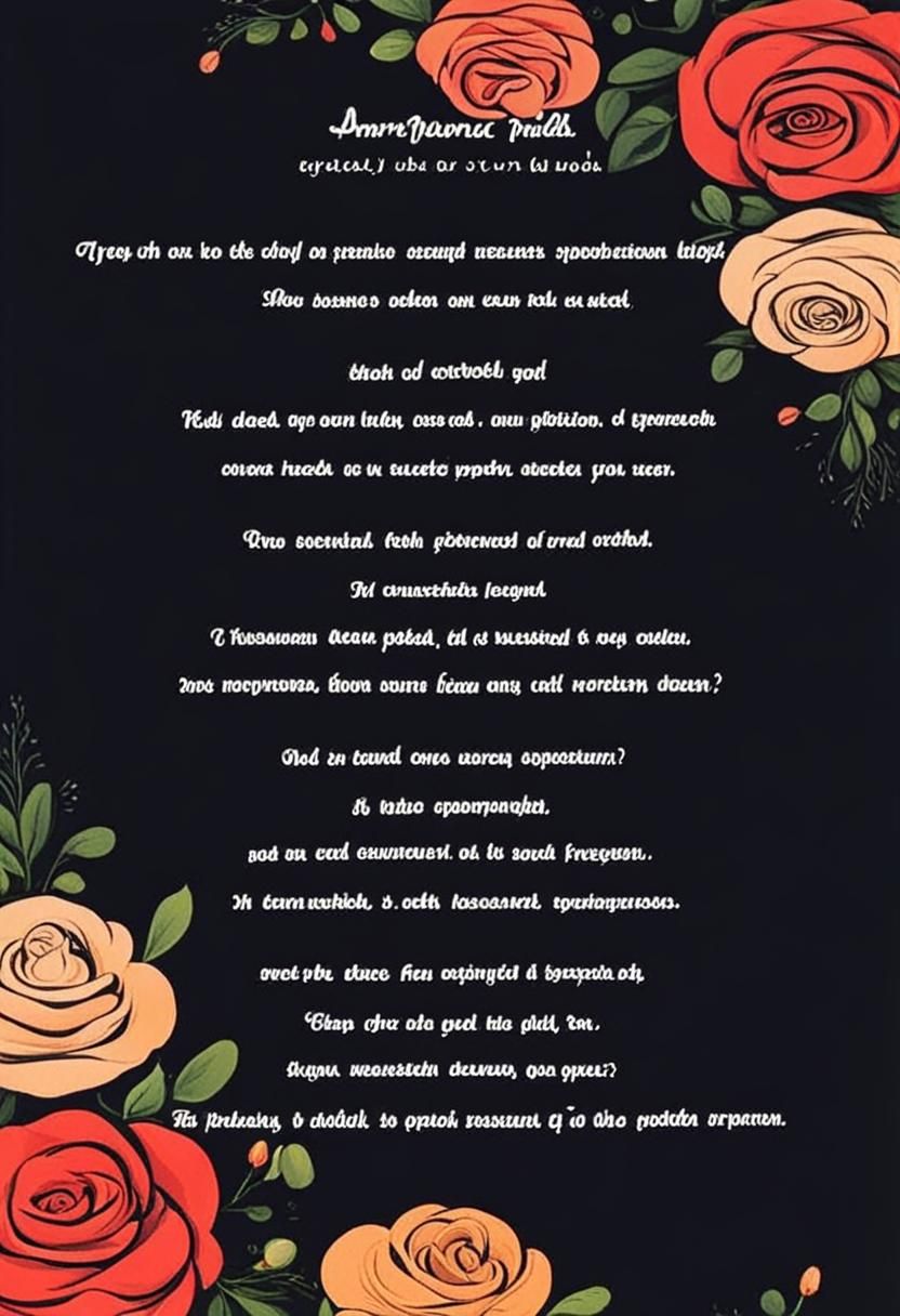 Elegant Russian Calligraphy in a Poem