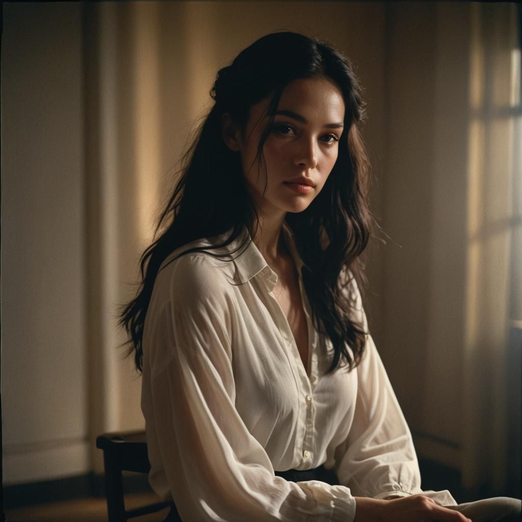 Intimate Portrait in Film Noir Style