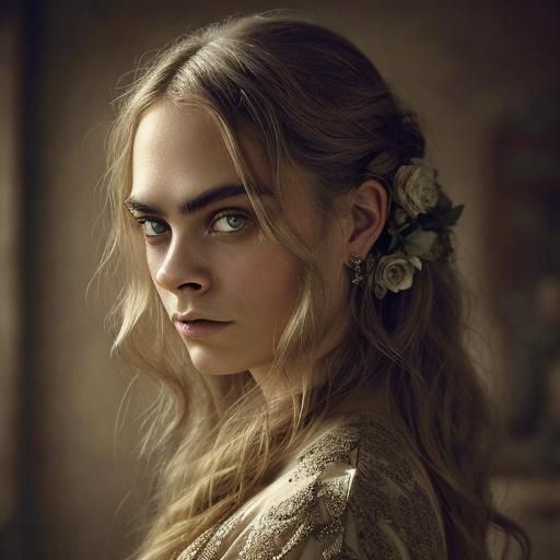 Elegant Victorian Beauty in Earthy Tones