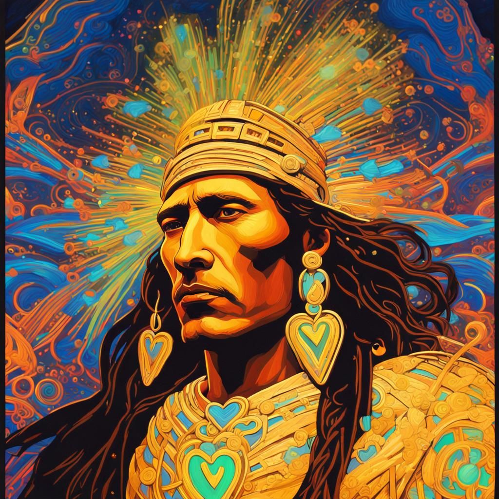 Golden Heart Inca Chief of Peru