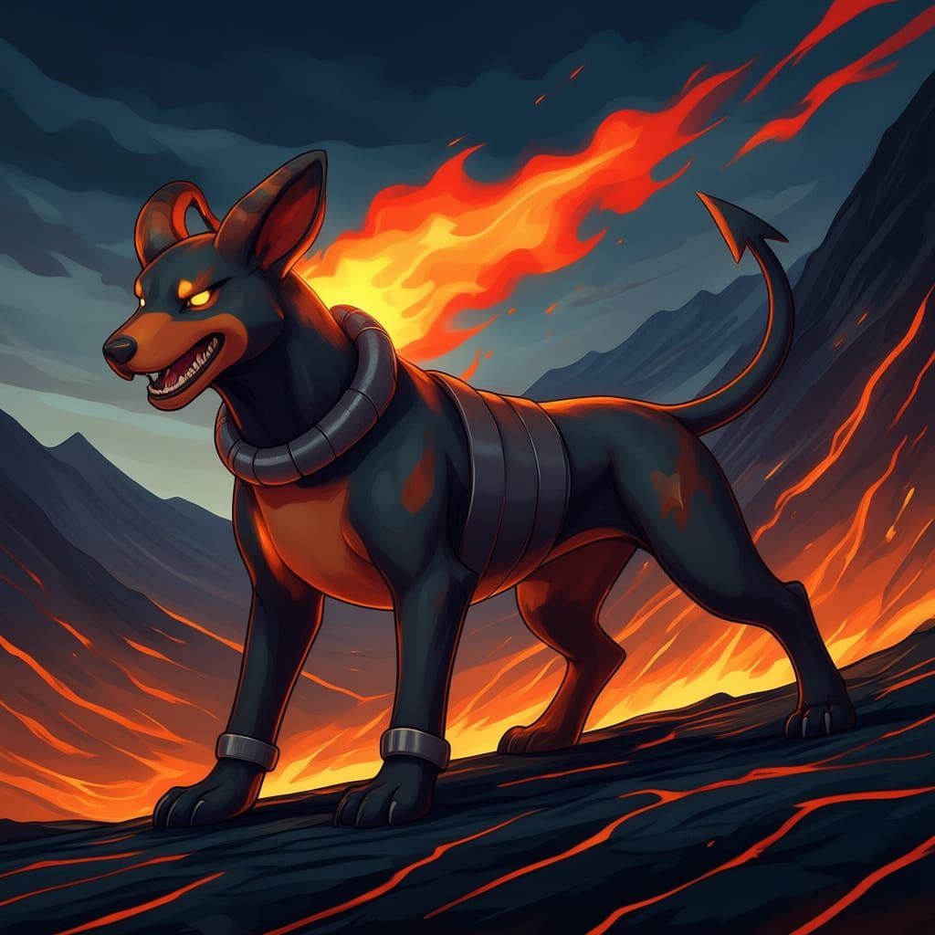 Menacing Houndour Pokémon Concept Art