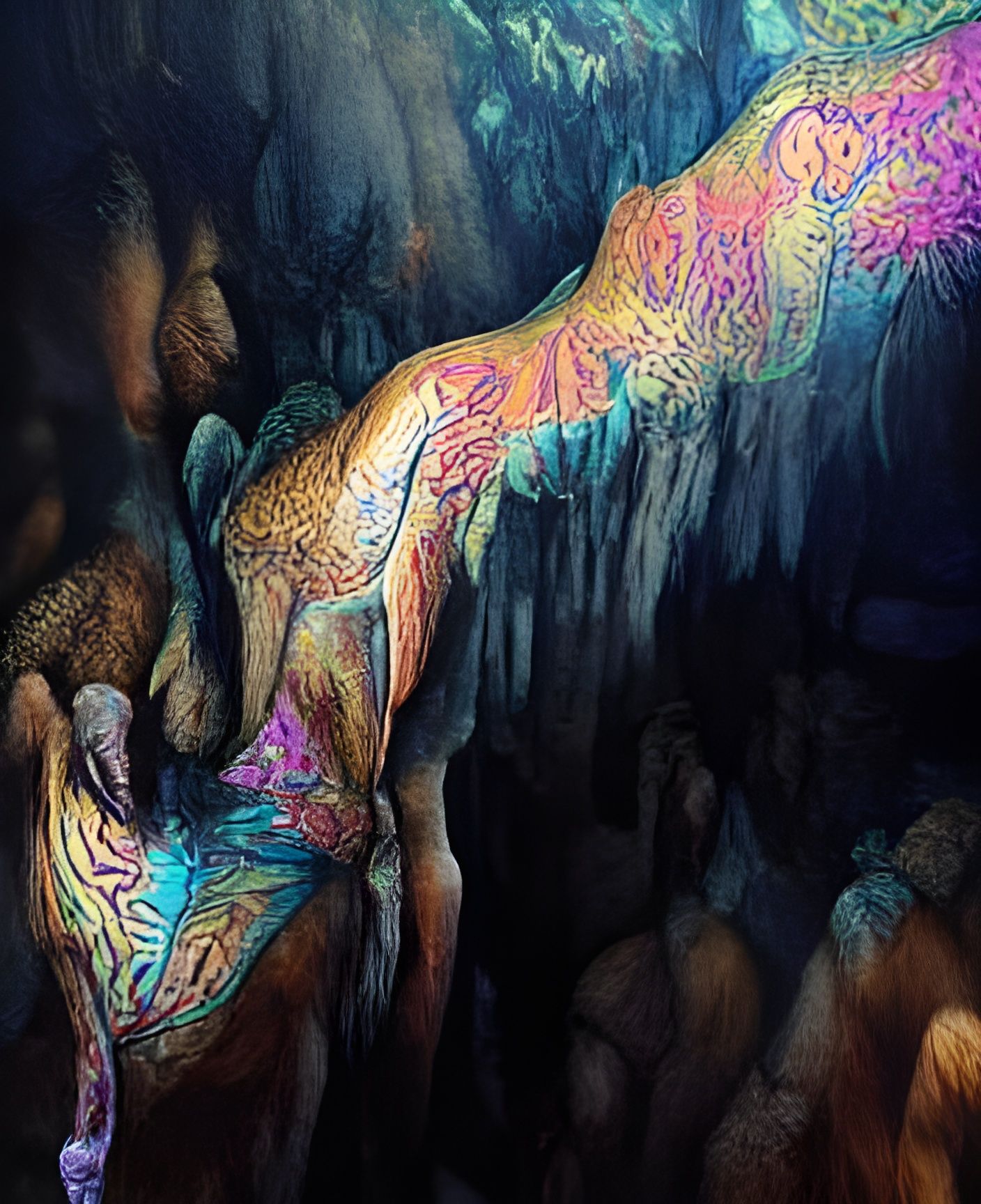 Holographic Cave Painting with Detailed Imagery