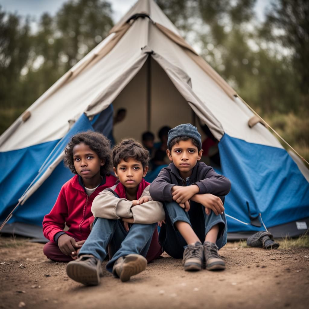Refugee Children in Natural Light Photography