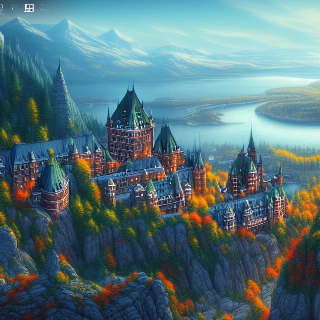 Quebec, Canada: Fantastical Matte Painting in Deep Color