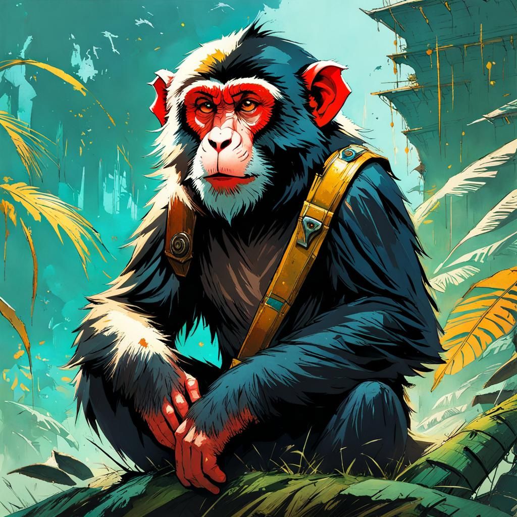 Cheeky Monkey Art Inspired by Fantasycore