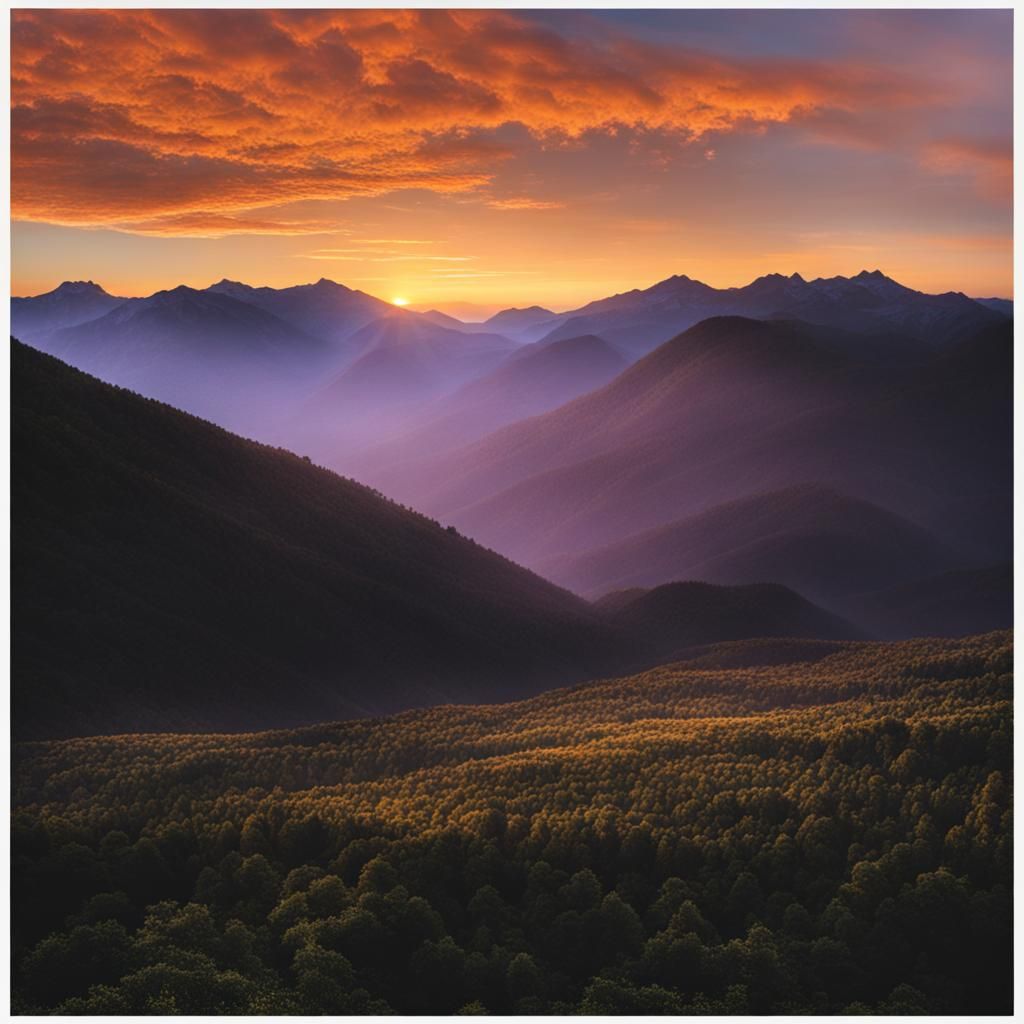 Majestic Mountain Sunrise Landscape