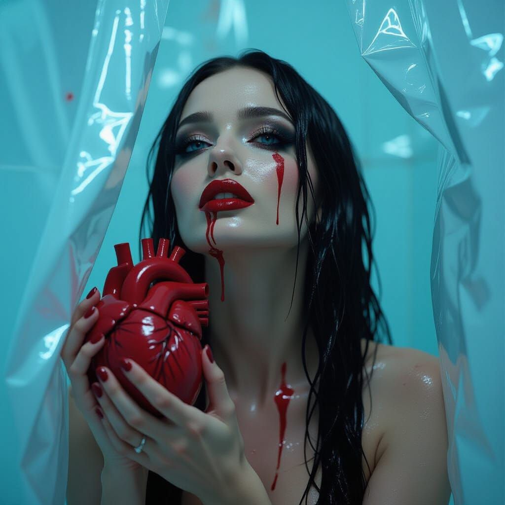 Woman in Ecstasy: A Horror-Inspired Portrait