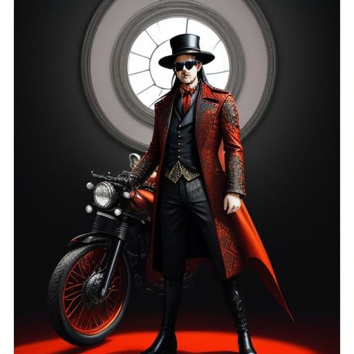 Elegant Anime Gentleman in Opulent Attire