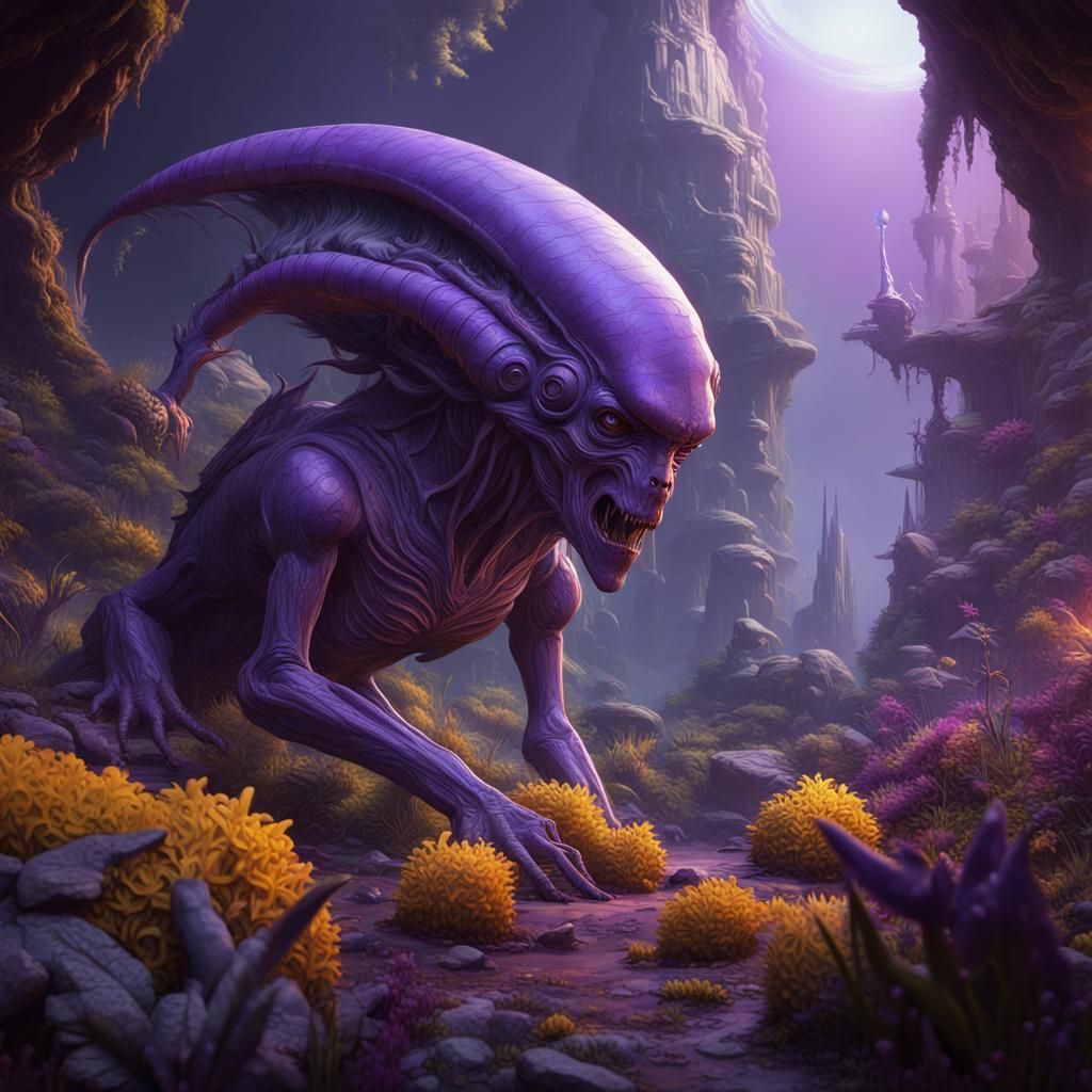 Exotic Alien World: Dark Fantasy Concept Art