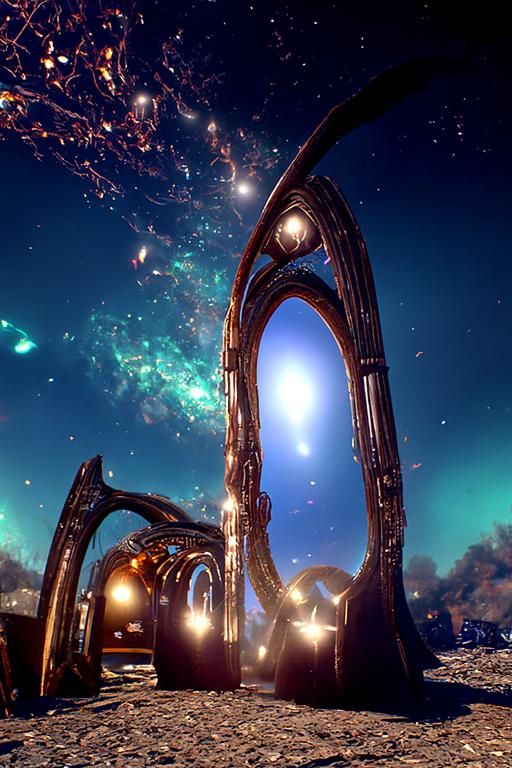 Cosmic Gateway: Hyperdetailed Galactic Concept Art