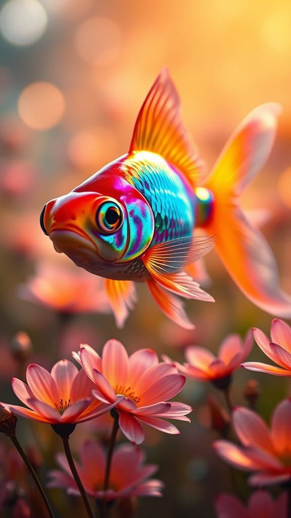 Goldfish Champion in a Magical Garden