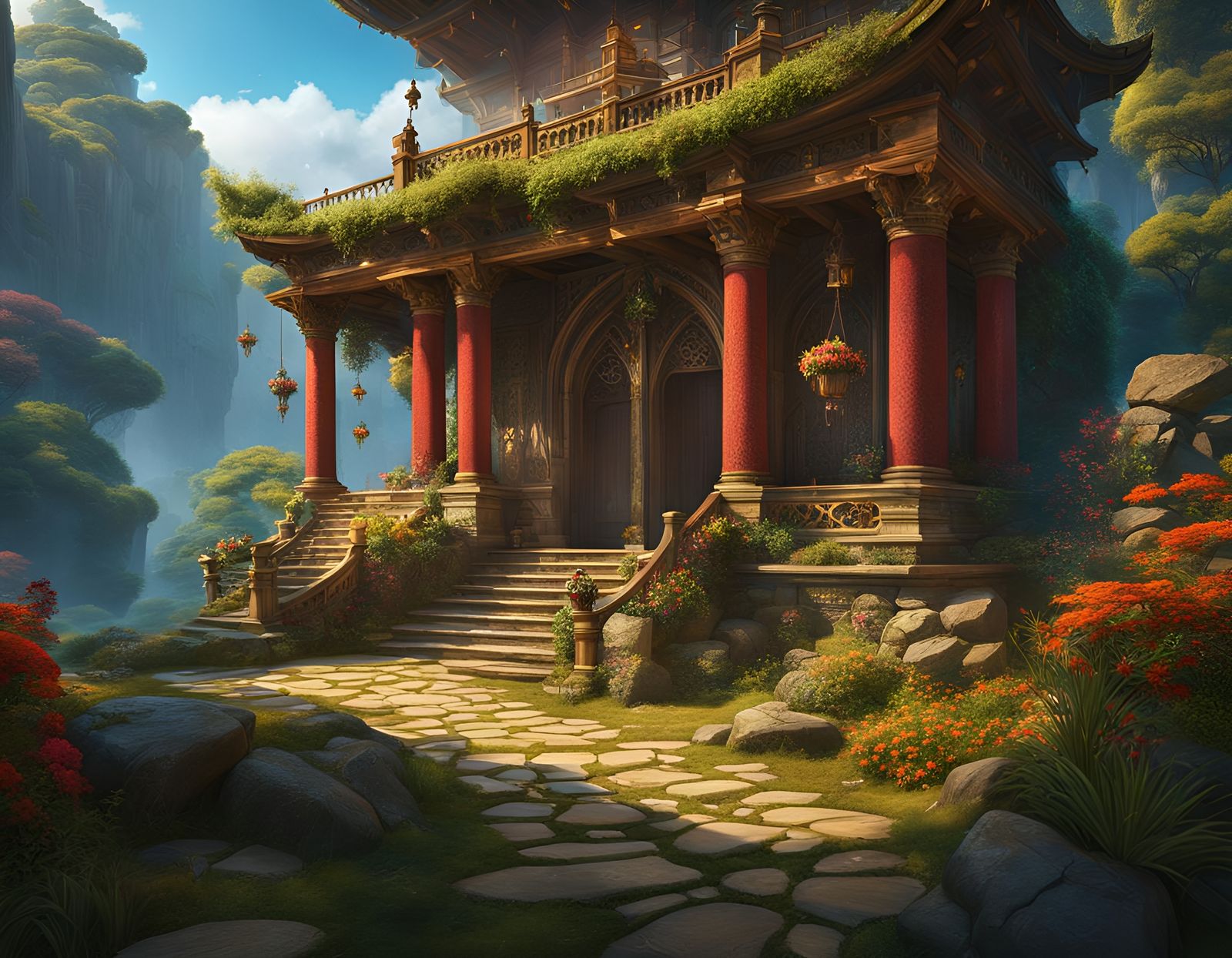 Fantasy Concept Art in Deep Color, 8K Resolution