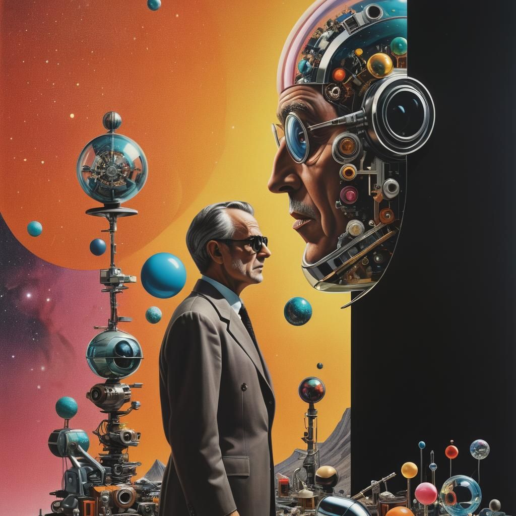 Philosophical Retrofuturism: A Maximalist Movie Poster