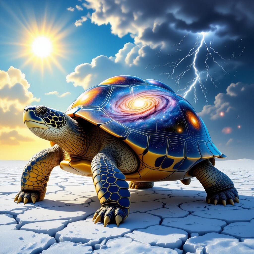 Cosmic Turtle Shell Universe Art