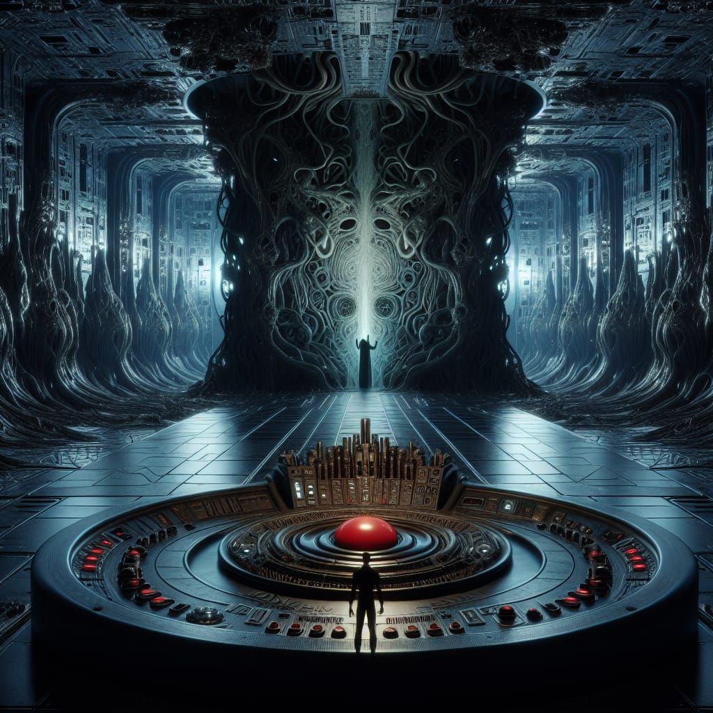 My finger is on the button