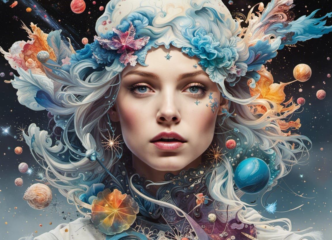 Fantastical Candy Shop in Space as Digital Art