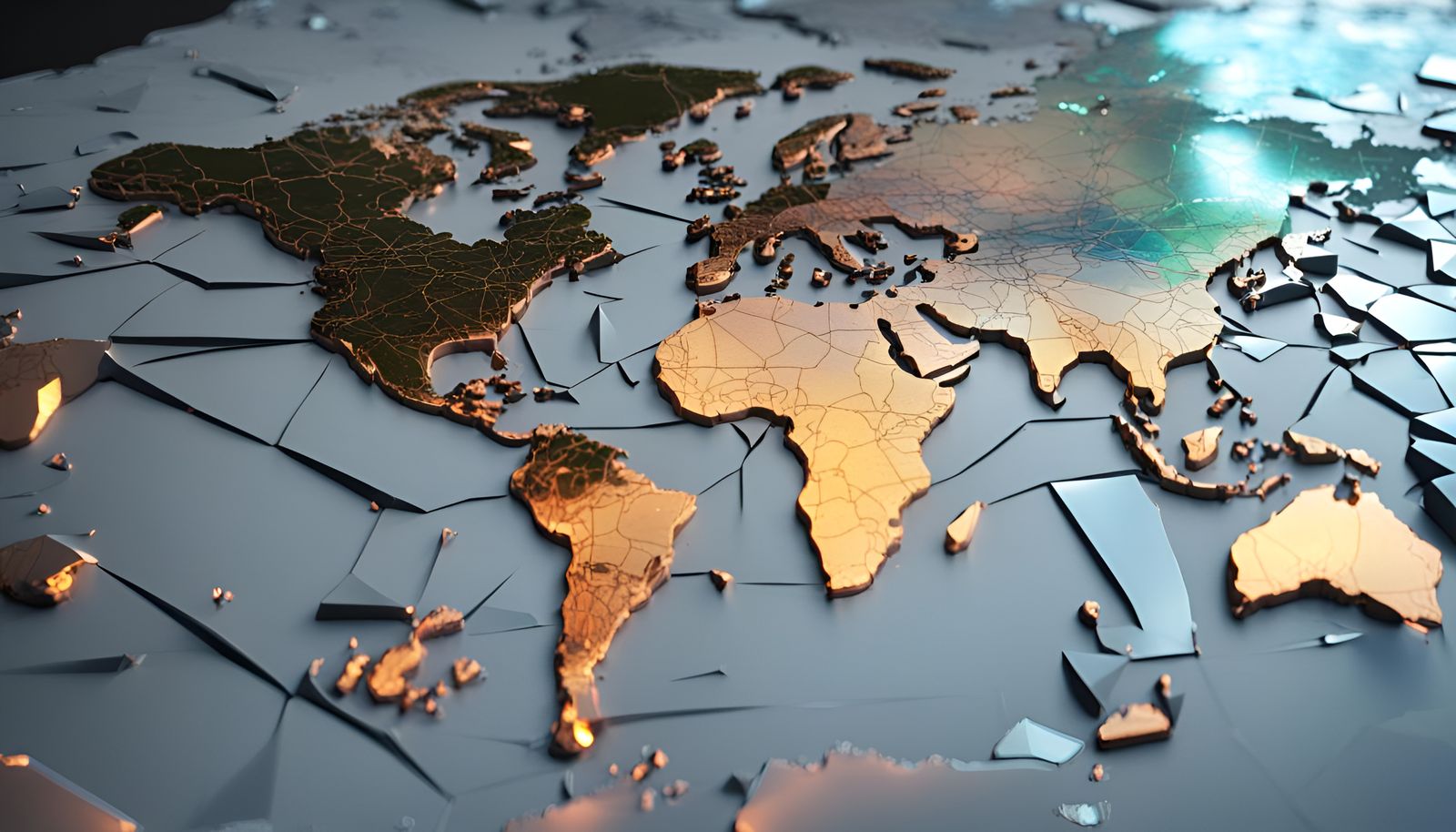 Holographic 3D Maps of the World in Pieces