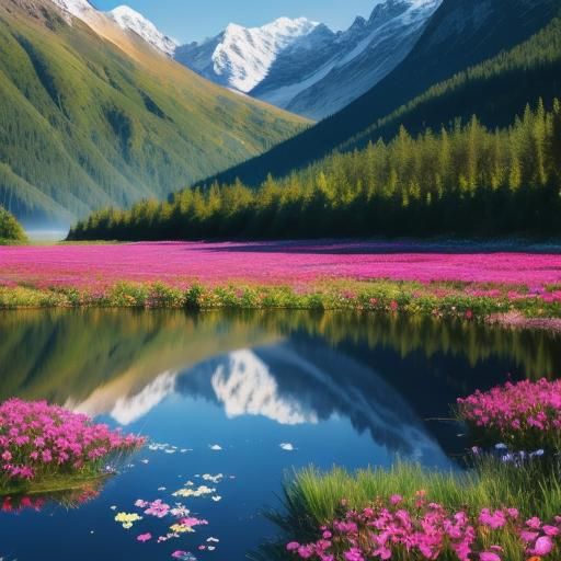 Joyful Woman in Misty Mountain Landscape