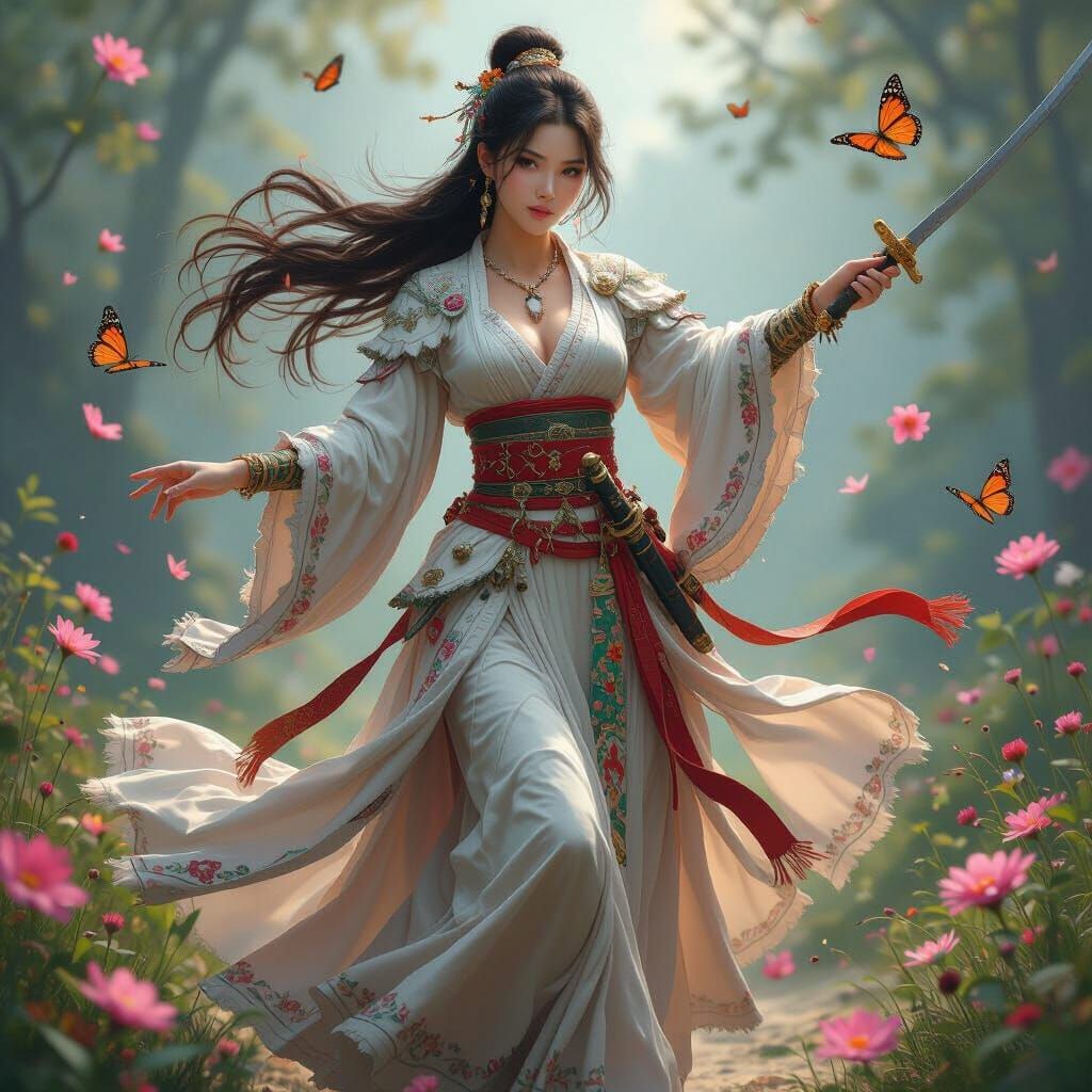 Ancient Sword Hero in Ultra-Realistic 3D Art