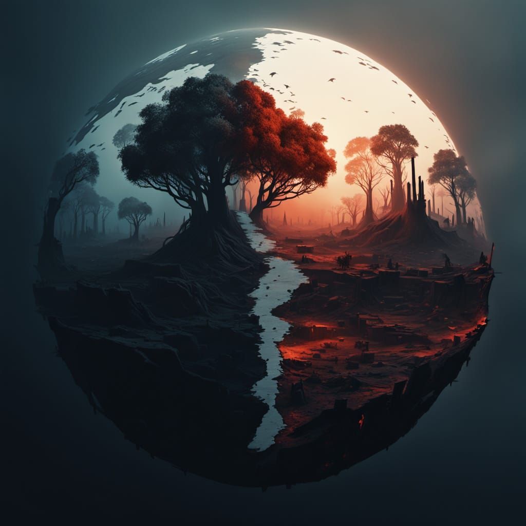 Environmental Surrealism: A Divided Globe in Despair