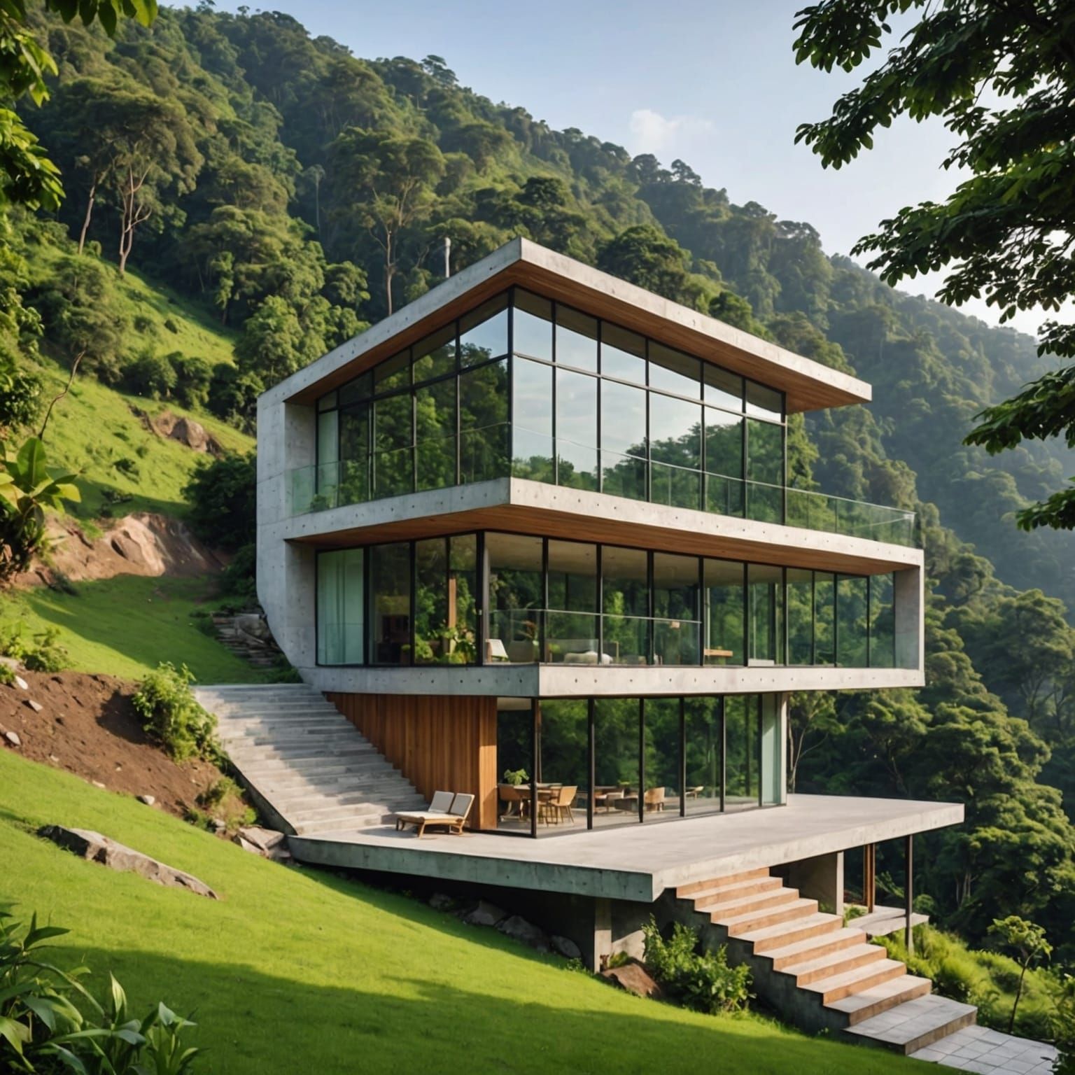 Modern Hilltop House with Valley View