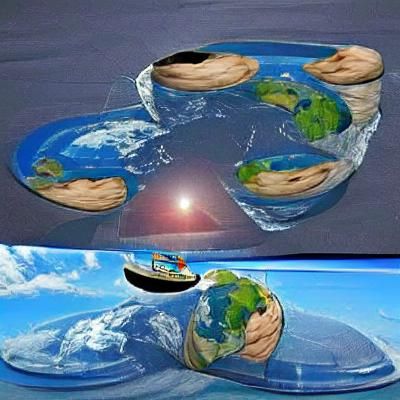 Flat Earth Theory Visualized by AI