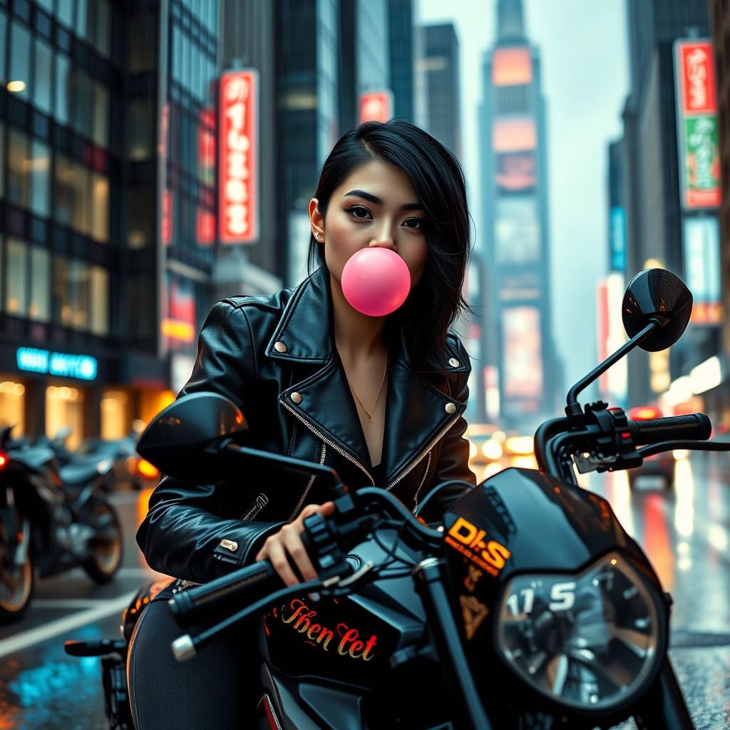 Confident City Rebel on Motorbike