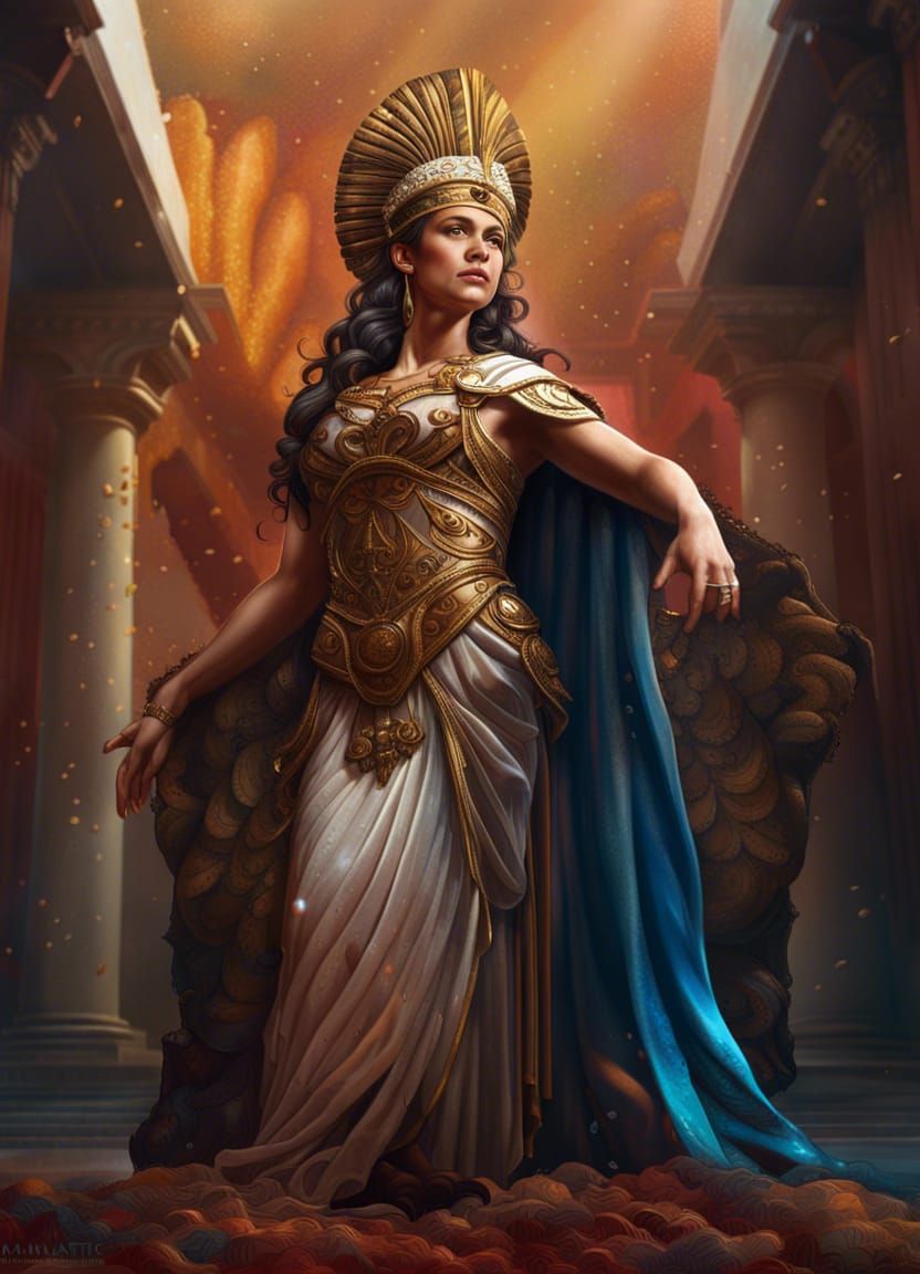 Majestic Roman Empress Portrait in Hyperrealistic Style