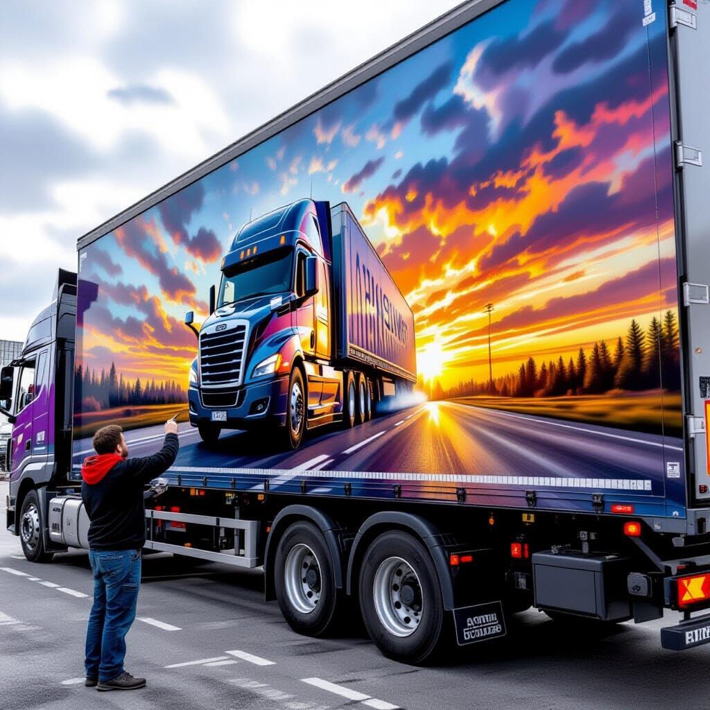 Airbrushed Truck Art in 8K Resolution