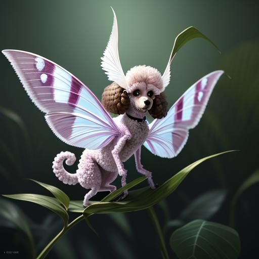 Surreal Poodle Moth - Dog or Insect?