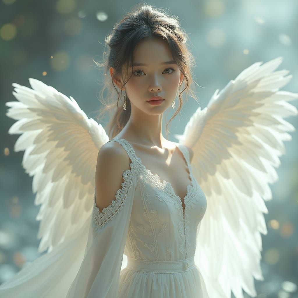 Ethereal Beauty in Celestial Gown